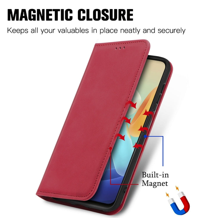 For vivo Y55 5G Retro Skin Feel Magnetic Leather Phone Case