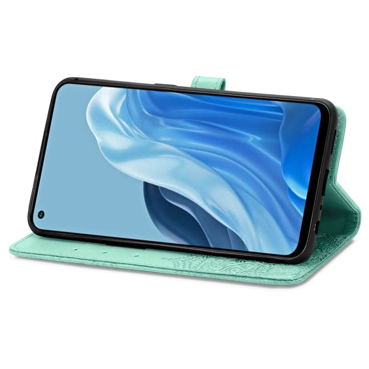 For OPPO Reno7 4G Mandala Flower Embossed Horizontal Flip Leather Phone Case