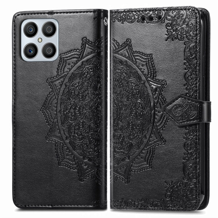 For Honor X8 Mandala Flower Embossed Horizontal Flip Leather Phone Case