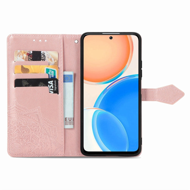 For Honor X8 Mandala Flower Embossed Horizontal Flip Leather Phone Case