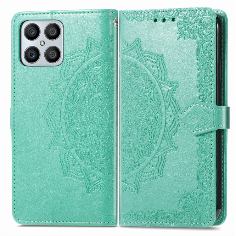 For Honor X8 Mandala Flower Embossed Horizontal Flip Leather Phone Case
