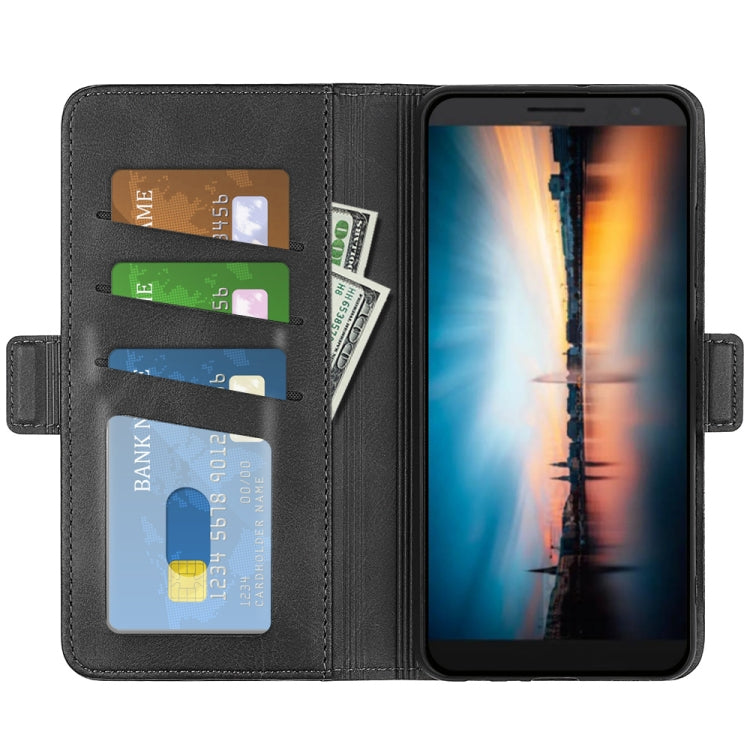 For TCL 303 Dual-side Magnetic Buckle Horizontal Flip Leather Phone Case