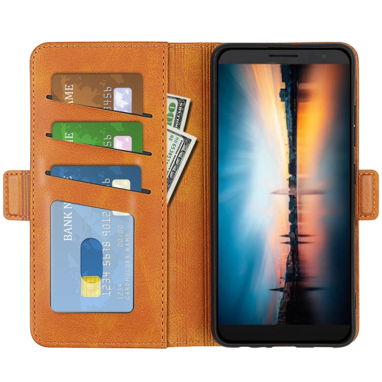 For TCL 303 Dual-side Magnetic Buckle Horizontal Flip Leather Phone Case