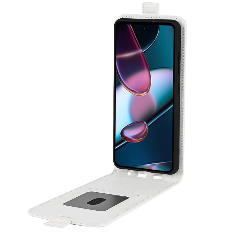 For Motorola Moto Edge 30 5G R64 Texture Vertical Flip Leather Phone Case