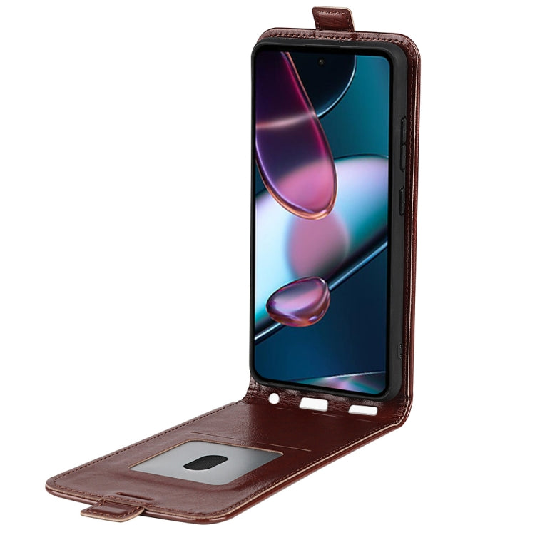 For Motorola Moto Edge 30 5G R64 Texture Vertical Flip Leather Phone Case