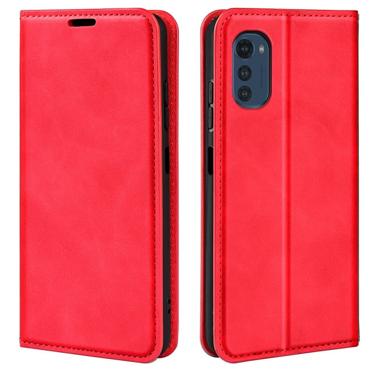 For Motorola Moto E32 4G Retro-skin Magnetic Suction Leather Phone Case