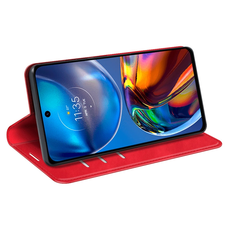 For Motorola Moto E32 4G Retro-skin Magnetic Suction Leather Phone Case