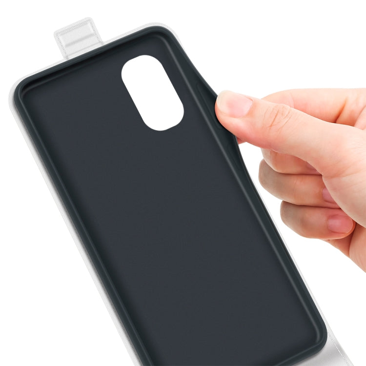 For Motorola Moto E32 4G R64 Texture Single Vertical Flip Leather Phone Case