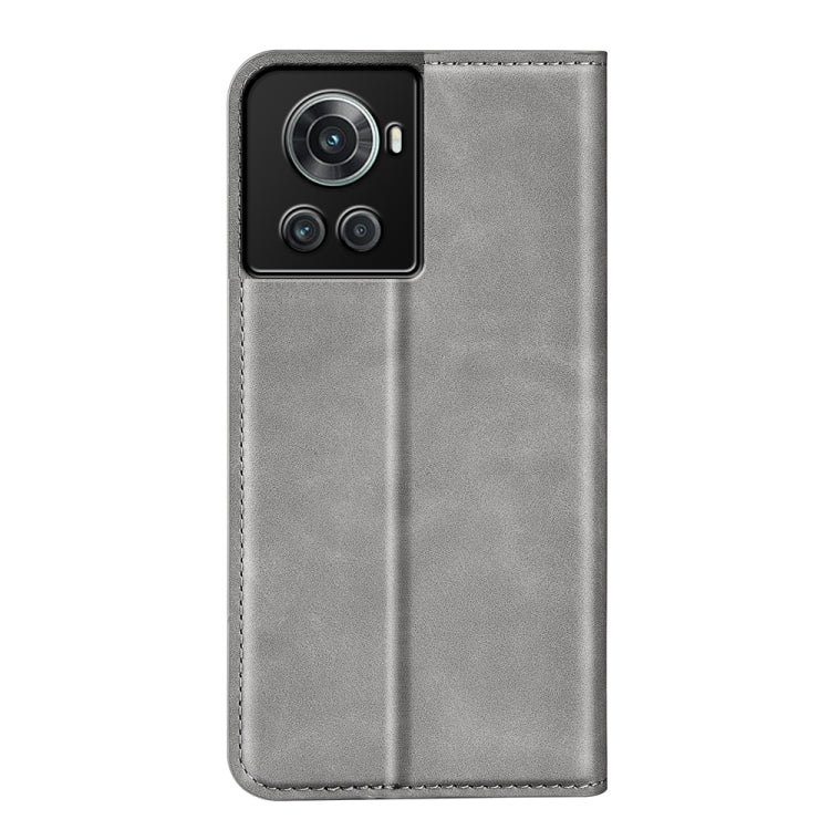 For OnePlus Ace / 10R Retro-skin Magnetic Suction Leather Phone Case
