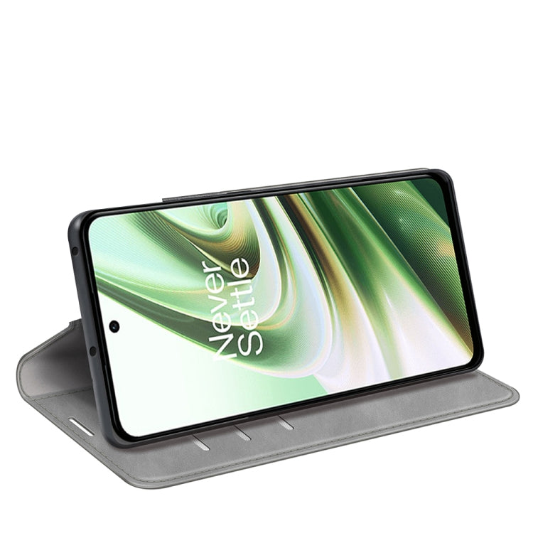 For OnePlus Ace / 10R Retro-skin Magnetic Suction Leather Phone Case