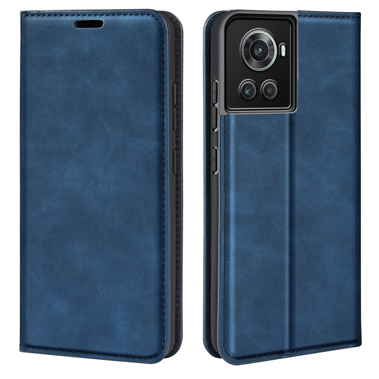 For OnePlus Ace / 10R Retro-skin Magnetic Suction Leather Phone Case
