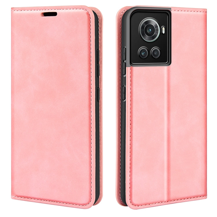 For OnePlus Ace / 10R Retro-skin Magnetic Suction Leather Phone Case