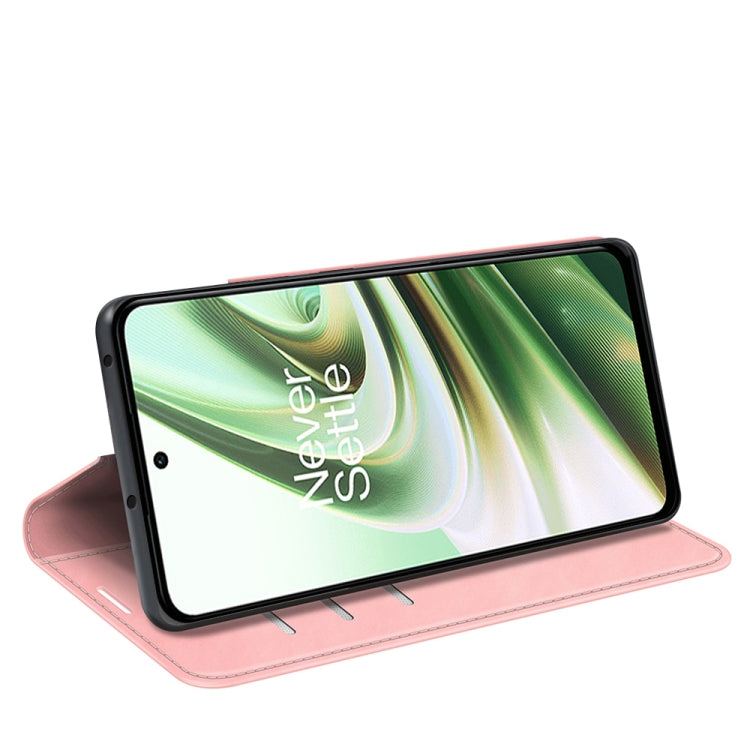 For OnePlus Ace / 10R Retro-skin Magnetic Suction Leather Phone Case