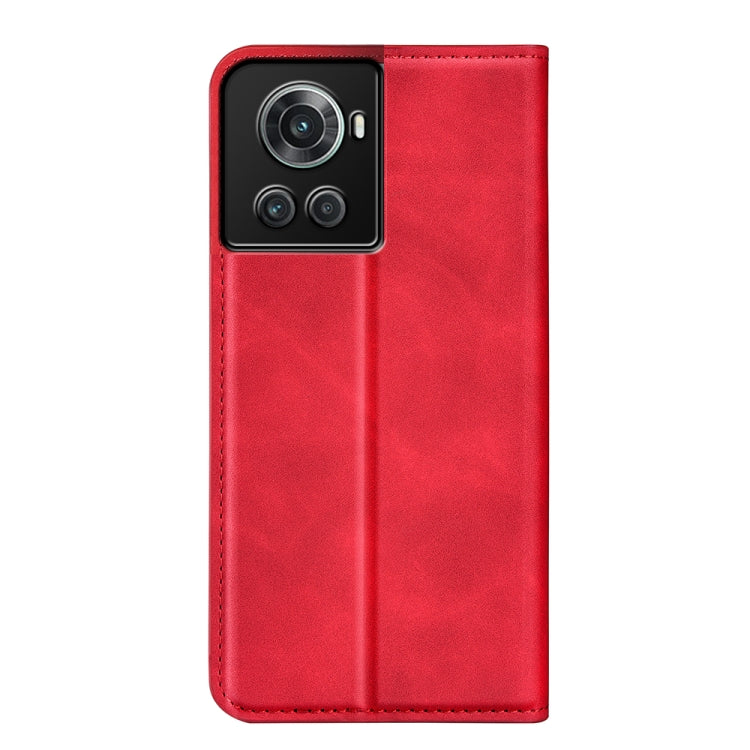 For OnePlus Ace / 10R Retro-skin Magnetic Suction Leather Phone Case