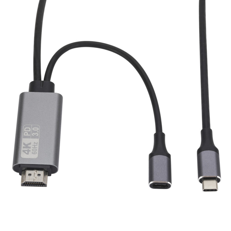 PD3.0 Power Supply Type-c To Hdmi Adapter Cable With Screen Line HD Co-frequency Device