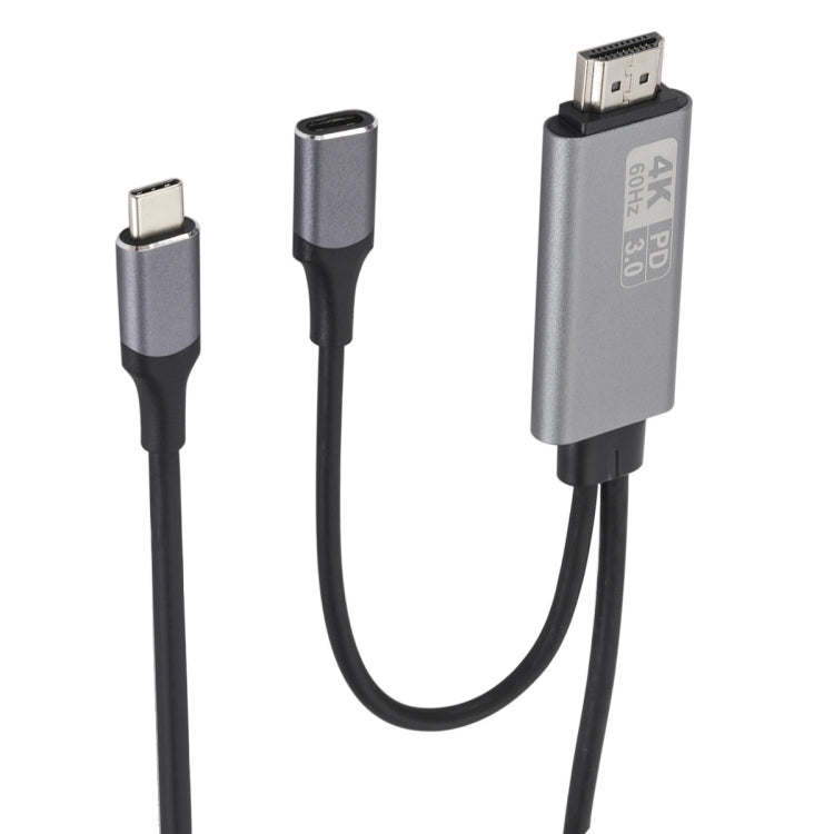 PD3.0 Power Supply Type-c To Hdmi Adapter Cable With Screen Line HD Co-frequency Device