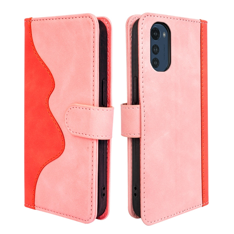 For Motorola Moto E32 4G Stitching Horizontal Flip Leather Phone Case