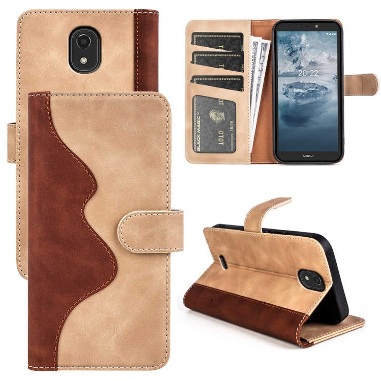 For Nokia C100 Stitching Horizontal Flip Leather Phone Case