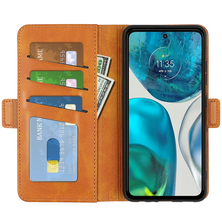 For Motorola Moto G52j 5G Dual-side Magnetic Buckle Flip Leather Phone Case