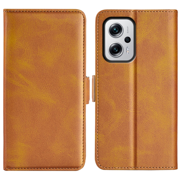 For Xiaomi Redmi Note 11T Pro / Note 11T Pro+ Dual-side Magnetic Buckle Flip Leather Phone Case