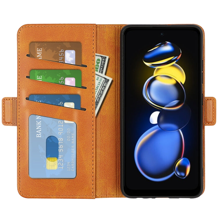 For Xiaomi Redmi Note 11T Pro / Note 11T Pro+ Dual-side Magnetic Buckle Flip Leather Phone Case