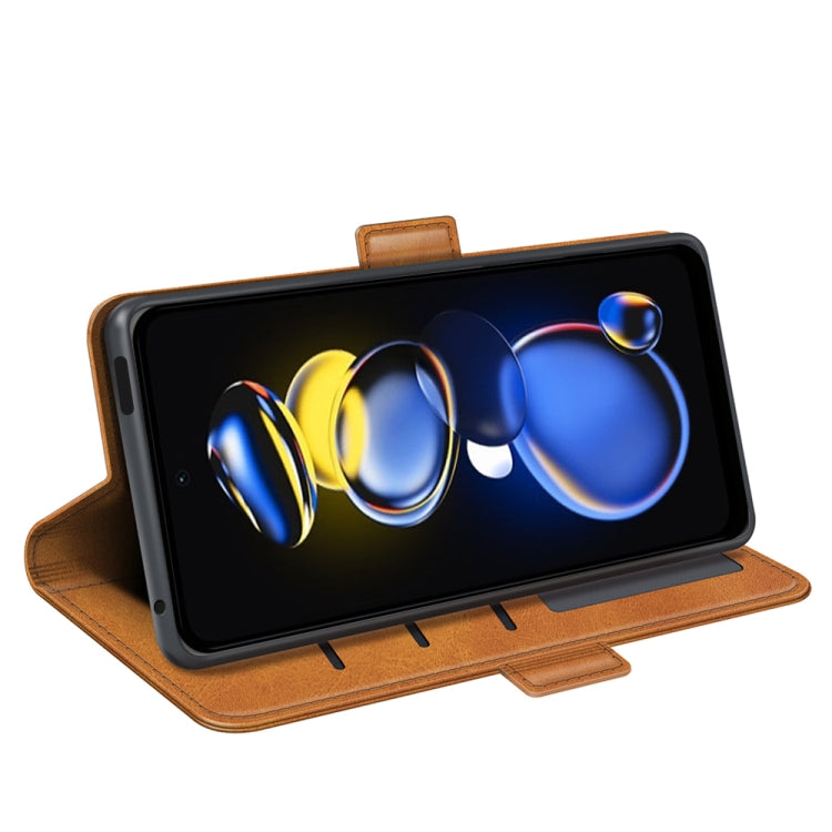 For Xiaomi Redmi Note 11T Pro / Note 11T Pro+ Dual-side Magnetic Buckle Flip Leather Phone Case