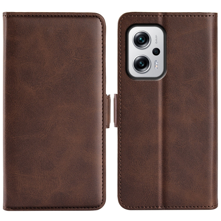 For Xiaomi Redmi Note 11T Pro / Note 11T Pro+ Dual-side Magnetic Buckle Flip Leather Phone Case