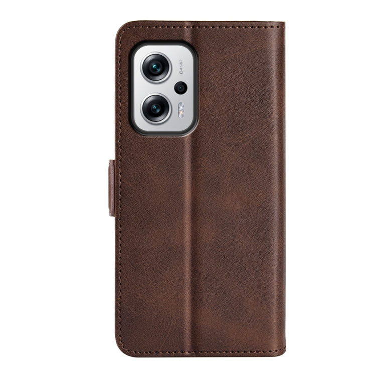 For Xiaomi Redmi Note 11T Pro / Note 11T Pro+ Dual-side Magnetic Buckle Flip Leather Phone Case