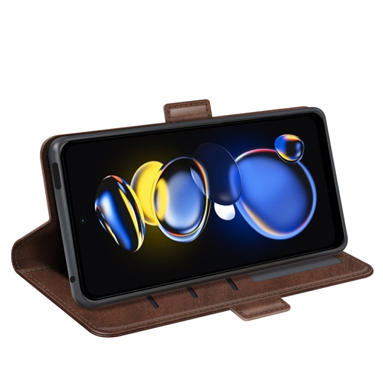 For Xiaomi Redmi Note 11T Pro / Note 11T Pro+ Dual-side Magnetic Buckle Flip Leather Phone Case