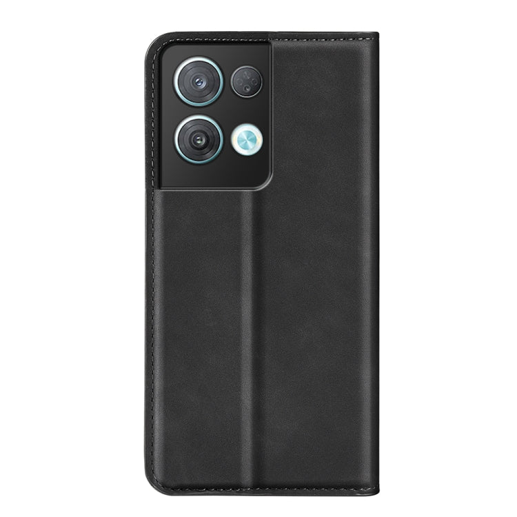 For OPPO Reno8 Pro Retro-skin  Magnetic Suction Leather Phone Case