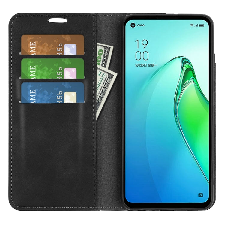 For OPPO Reno8 Pro Retro-skin  Magnetic Suction Leather Phone Case