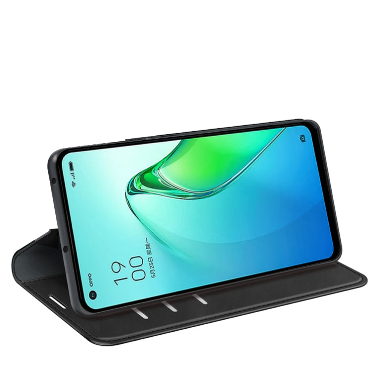 For OPPO Reno8 Pro Retro-skin  Magnetic Suction Leather Phone Case