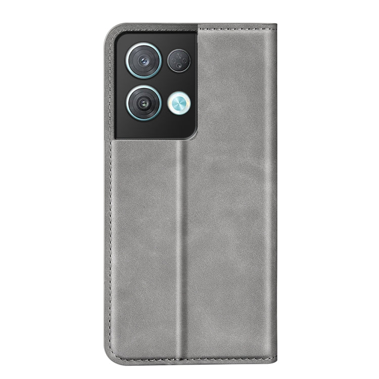For OPPO Reno8 Pro Retro-skin  Magnetic Suction Leather Phone Case
