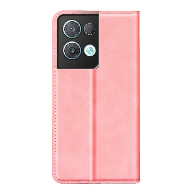 For OPPO Reno8 Pro Retro-skin  Magnetic Suction Leather Phone Case