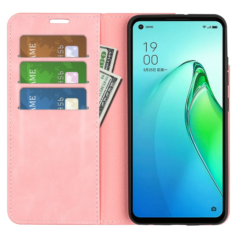 For OPPO Reno8 Pro Retro-skin  Magnetic Suction Leather Phone Case