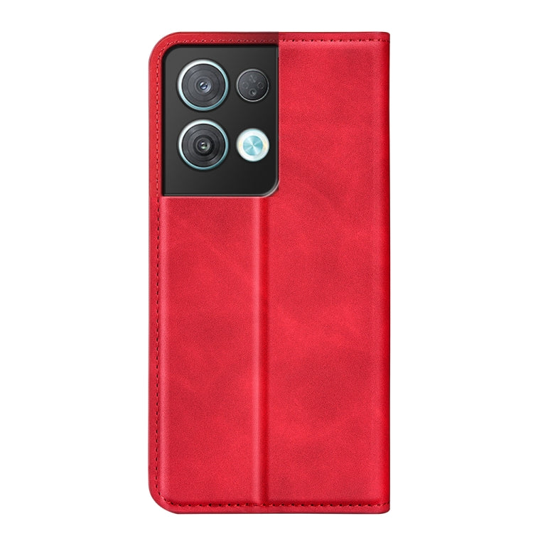 For OPPO Reno8 Pro Retro-skin  Magnetic Suction Leather Phone Case