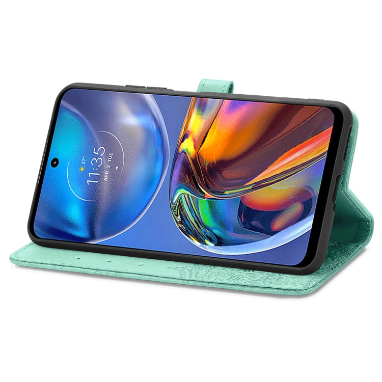 For Motorola Moto E32 Mandala Flower Embossed Horizontal Flip Leather Phone Case