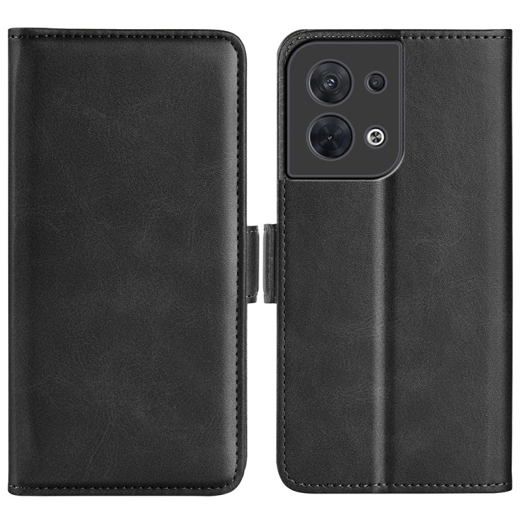 For OPPO Reno8 Dual-side Magnetic Buckle Flip Leather Phone Case