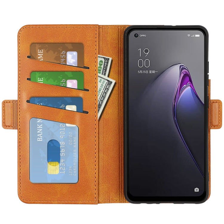 For OPPO Reno8 Dual-side Magnetic Buckle Flip Leather Phone Case