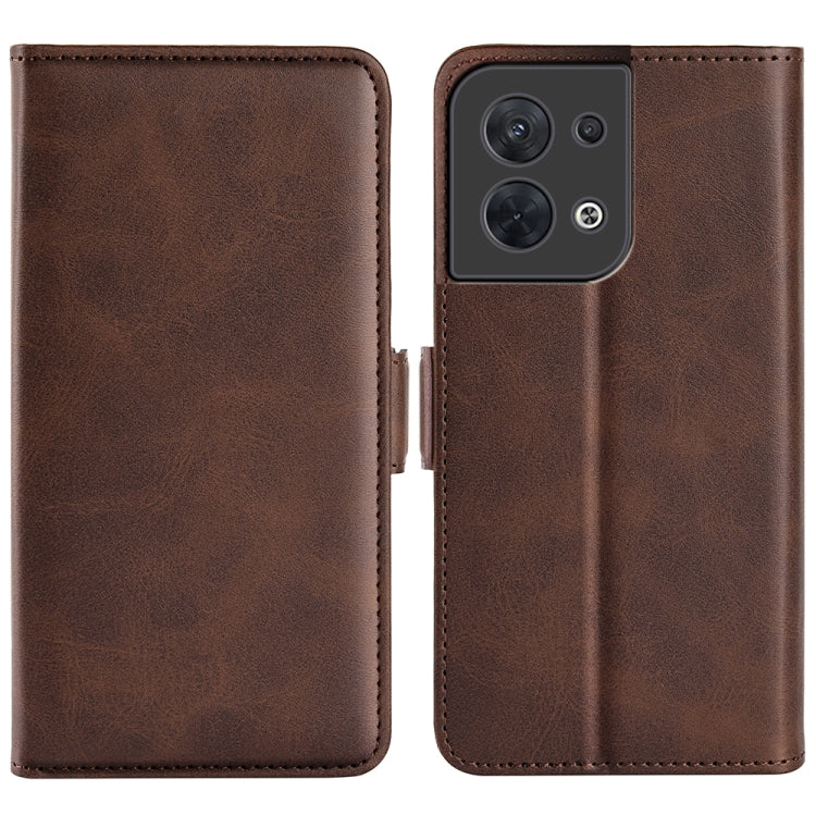 For OPPO Reno8 Dual-side Magnetic Buckle Flip Leather Phone Case