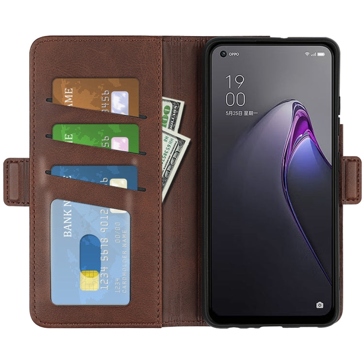 For OPPO Reno8 Dual-side Magnetic Buckle Flip Leather Phone Case