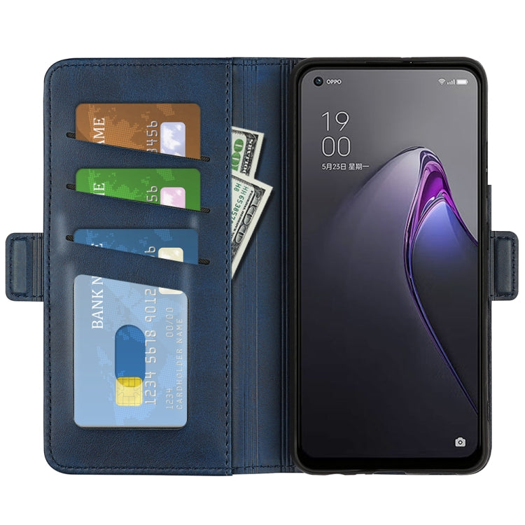 For OPPO Reno8 Dual-side Magnetic Buckle Flip Leather Phone Case