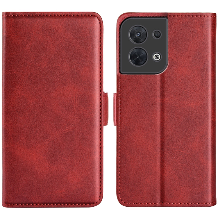 For OPPO Reno8 Dual-side Magnetic Buckle Flip Leather Phone Case
