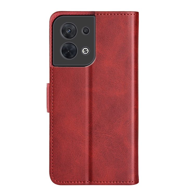 For OPPO Reno8 Dual-side Magnetic Buckle Flip Leather Phone Case