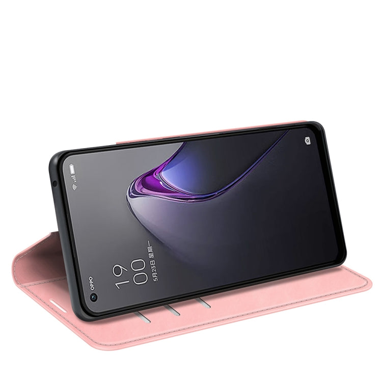 For OPPO Reno8 Retro-skin Magnetic Suction Leather Phone Case