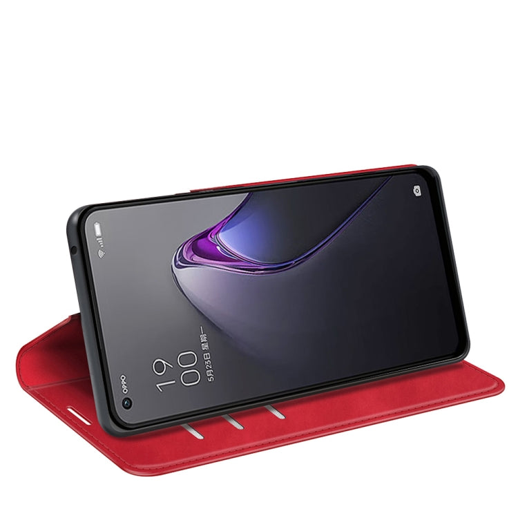 For OPPO Reno8 Retro-skin Magnetic Suction Leather Phone Case