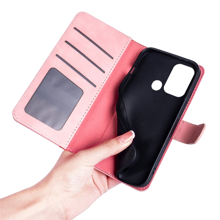 For ZTE Blade A52 Stitching Horizontal Flip Leather Phone Case