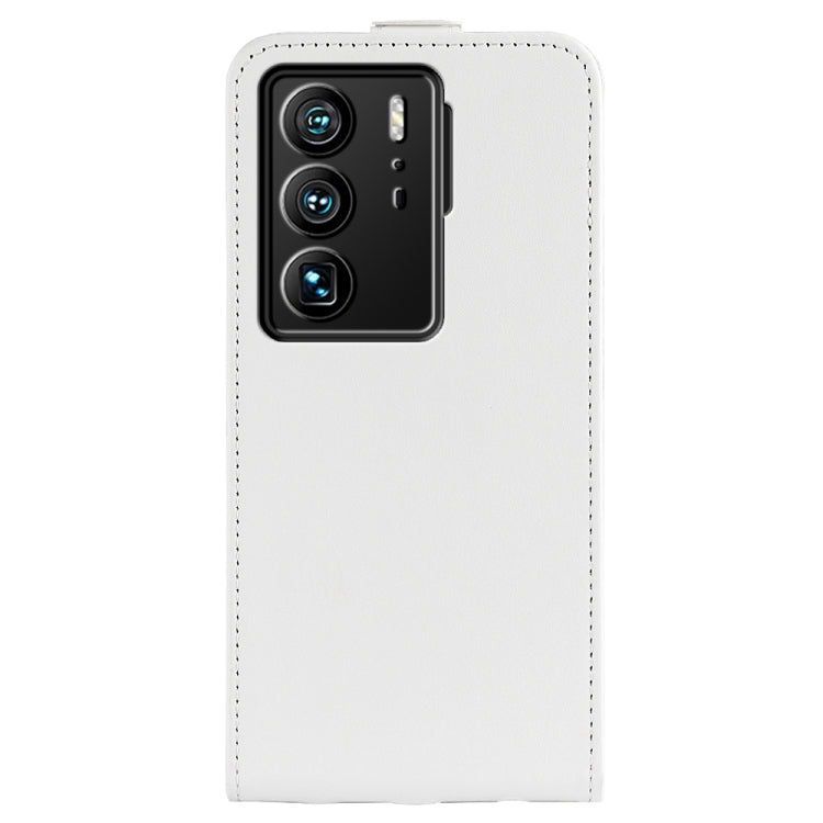 For ZTE Axon 40 Ultra R64 Texture Vertical Flip Leather Phone Case