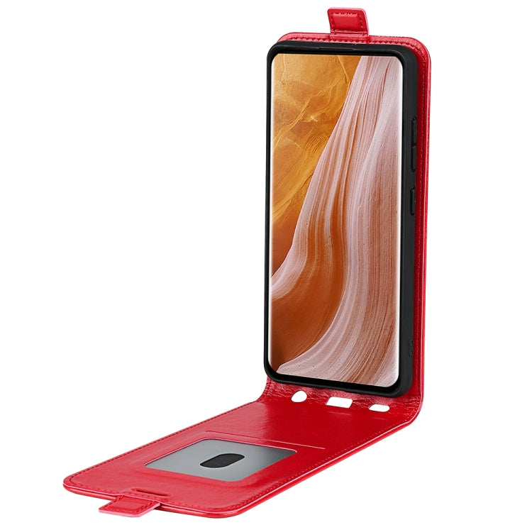 For ZTE Axon 40 Ultra R64 Texture Vertical Flip Leather Phone Case