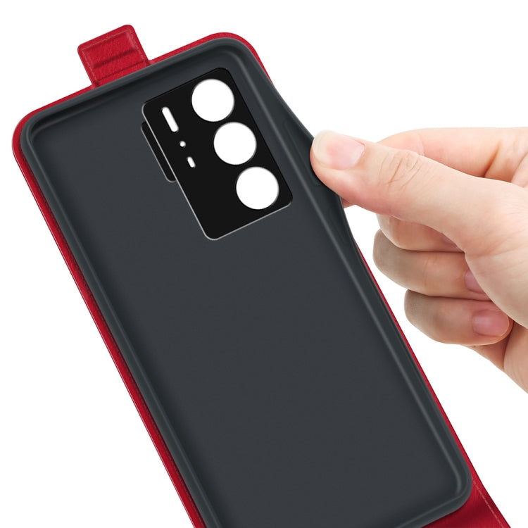 For ZTE Axon 40 Ultra R64 Texture Vertical Flip Leather Phone Case